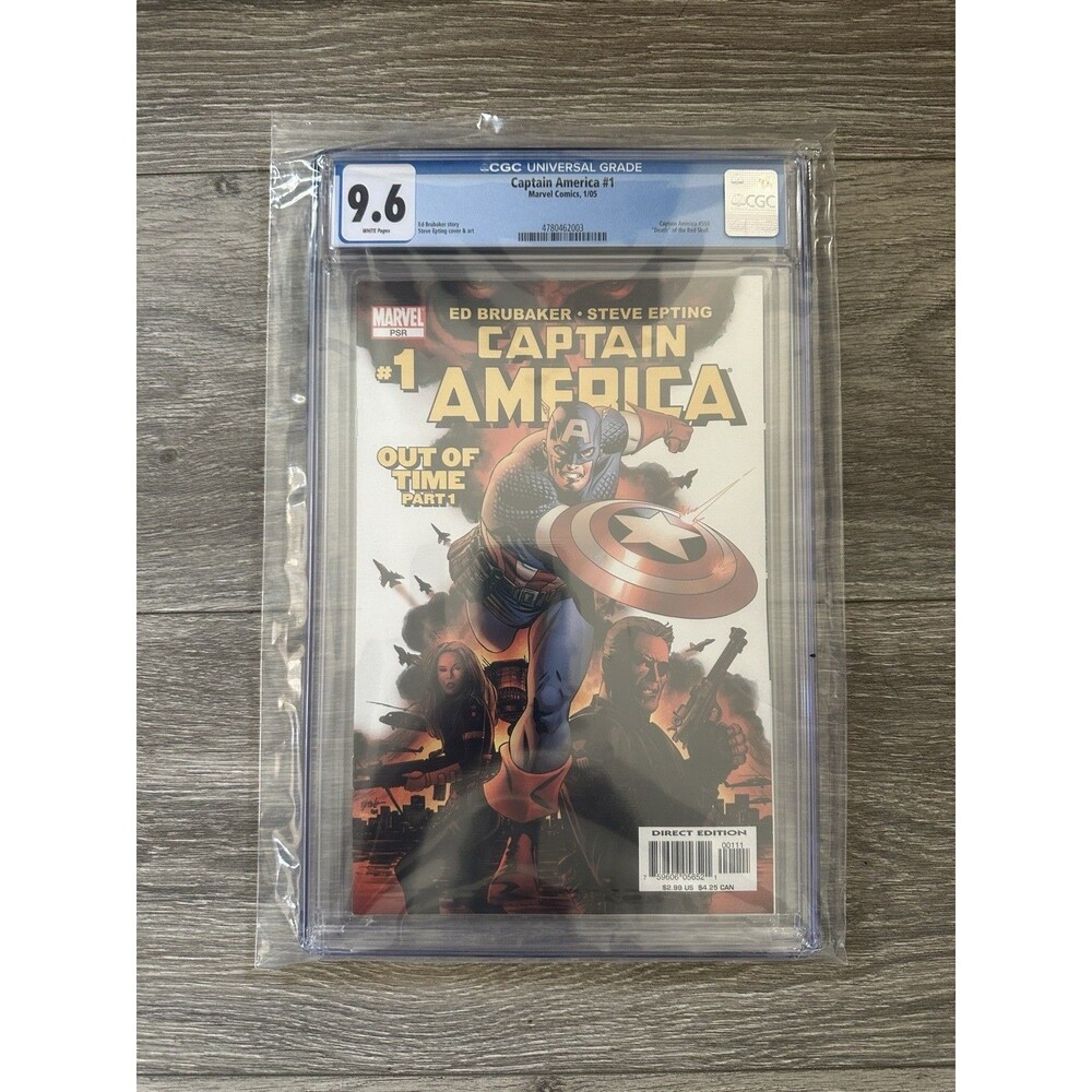 Captain America #1 Epting 2005 CGC 9.6 Cameo of WINTER Soldier! Marvel Comics